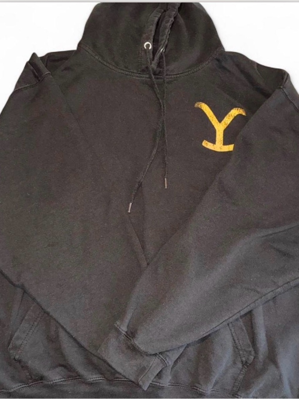 Warner Bros. Black Hoodie with Yellow Logo